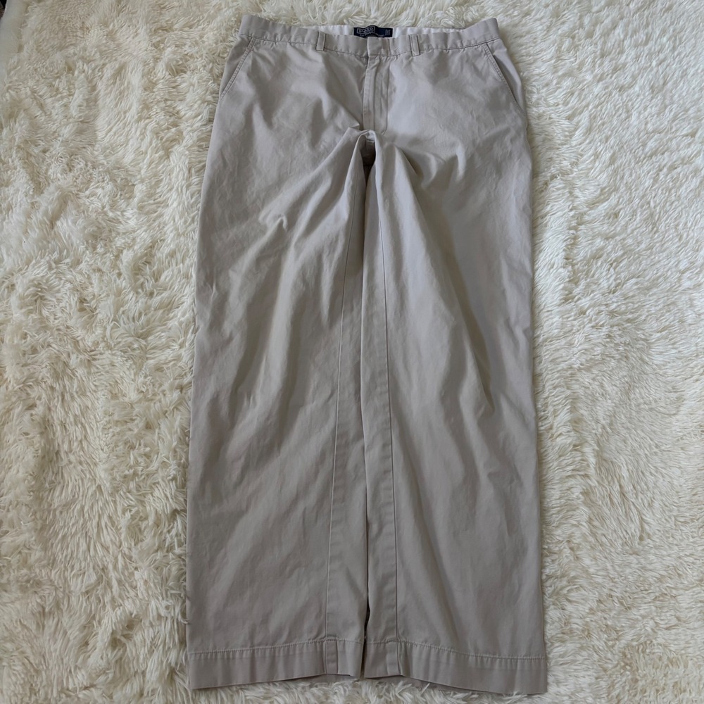 Polo Ralph Lauren Mens Chino Pants Tan Khaki Cotton Straight Leg 34x30